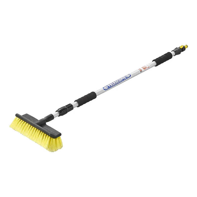 Cepillo de lavado con mango telescópico, 1,8 metros con conector universal