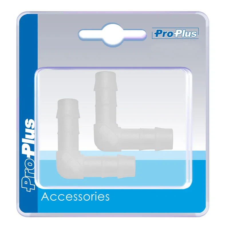 Water hose connector 90 degree 8mm 2 pieces in blister