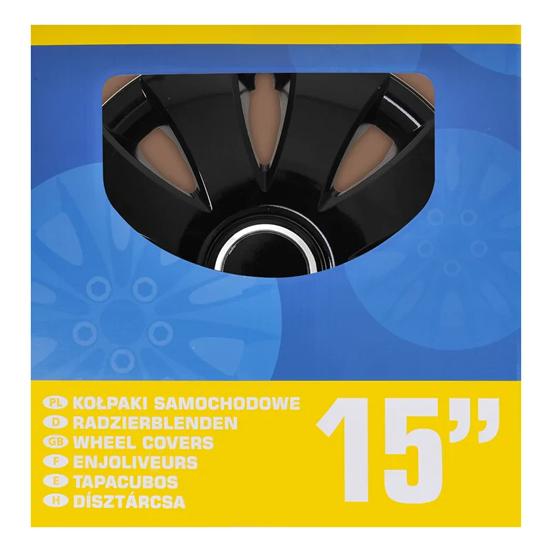 Radblenden-Set Aura Ring schwarz 15 Zoll 4 Stück im Displaykarton