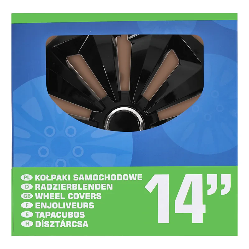 Radblenden-Set Fox Ring schwarz 14 Zoll 4 Stück im Displaykarton