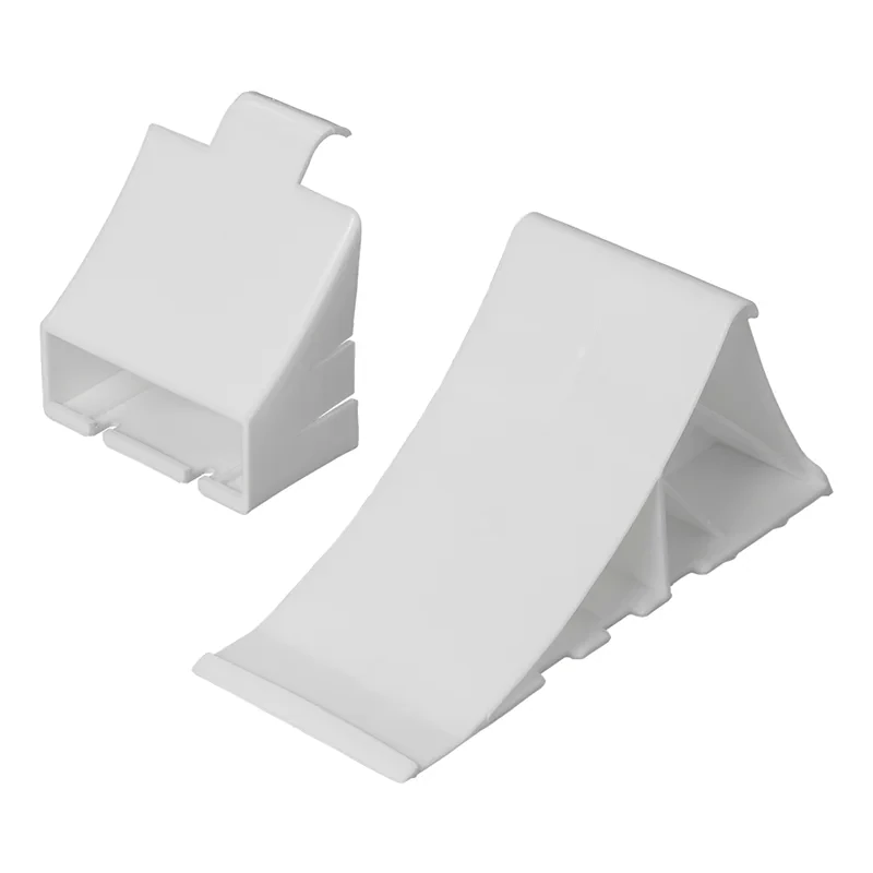 Wheel chock plastic white incl. holder