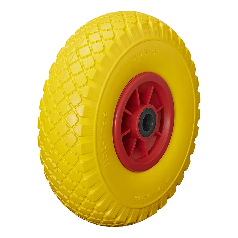 PU-hjul med plastfelg, 10" 3,00-4