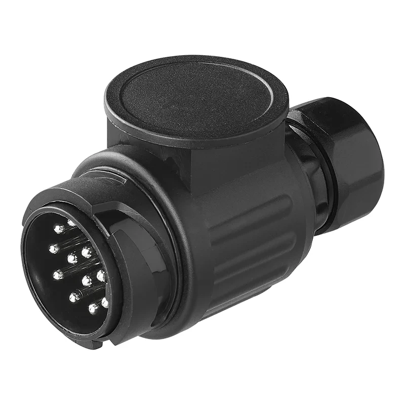 Stekker 13-polig PVC type Jaeger 9,6 cm met knelsluiting