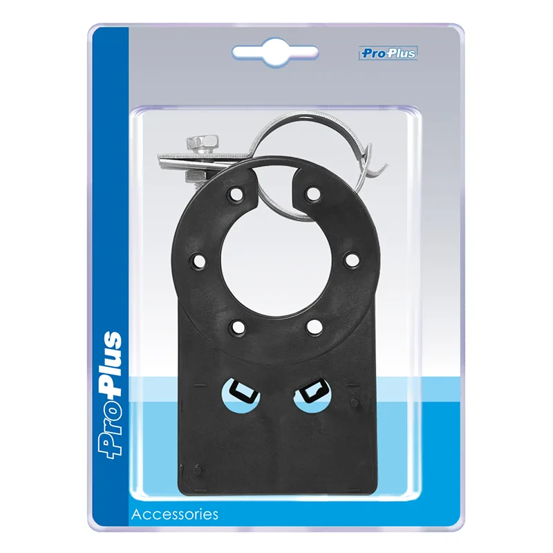 Mounting plate for socket in blister