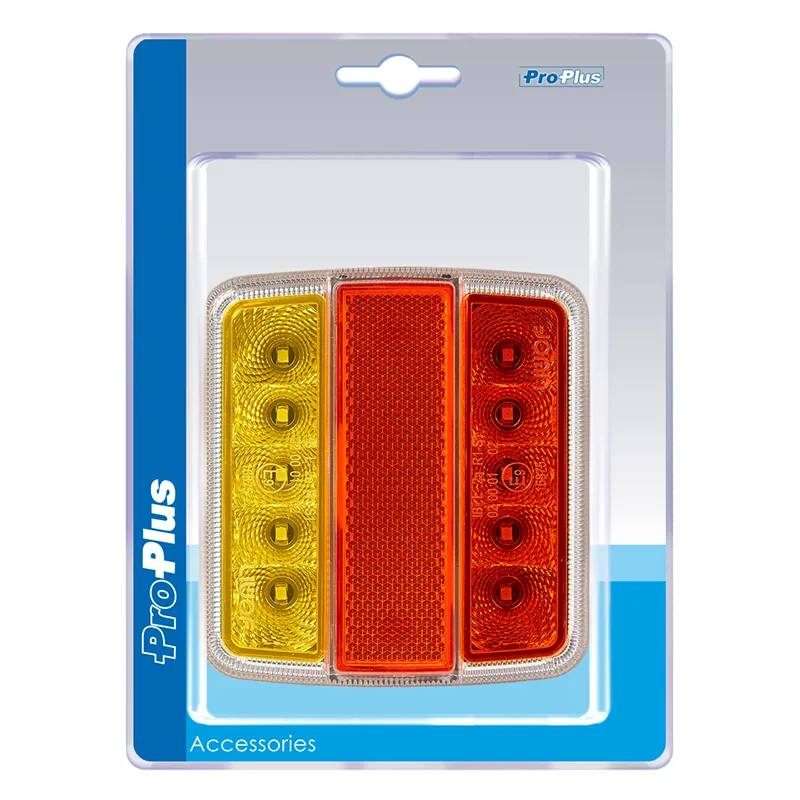 Rear lamp 4 functions 98x105mm 14LED PM in blister