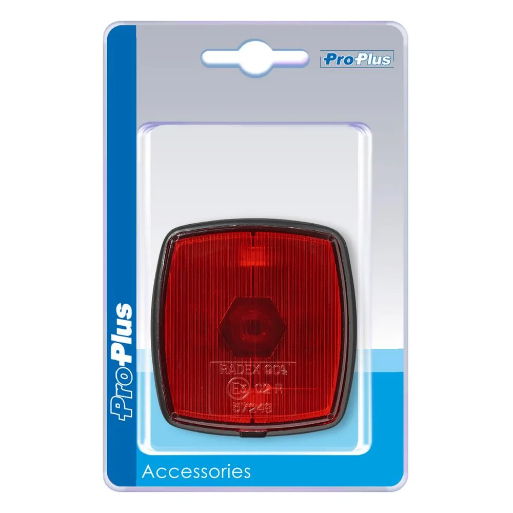 Rear position lamp red 66x62mm in blister