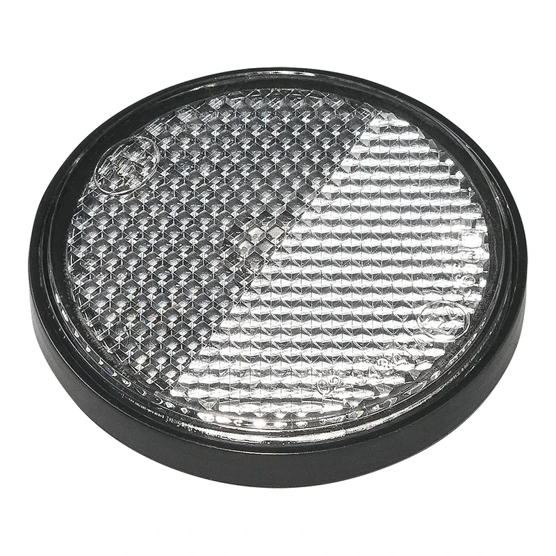 Reflector white 58mm self adhesive with base plate