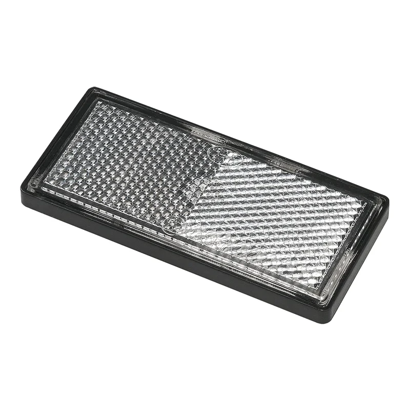 Reflector white 85x39mm self adhesive with base plate