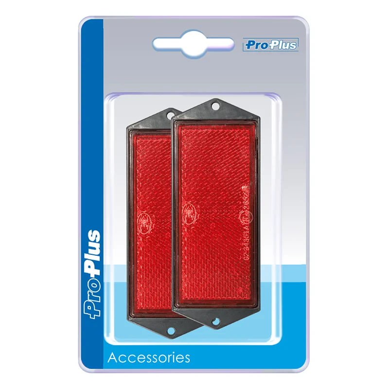 Catarifrangente rossa 104x40mm a vite 2 pezzi in confezioni blister