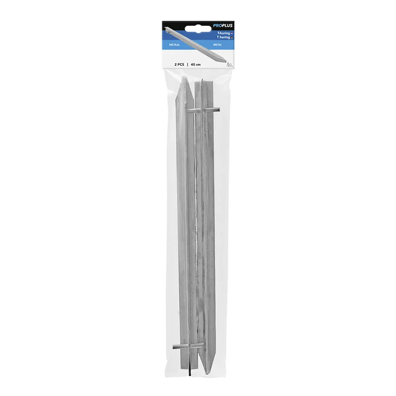 T peg 40cm metal 2 pieces in polybag