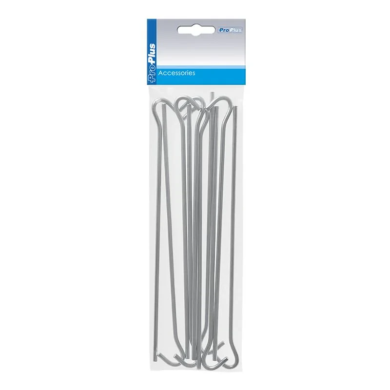 Picchetto 25cm metallo con occhiello aperto 10 pezzi in sacchetto