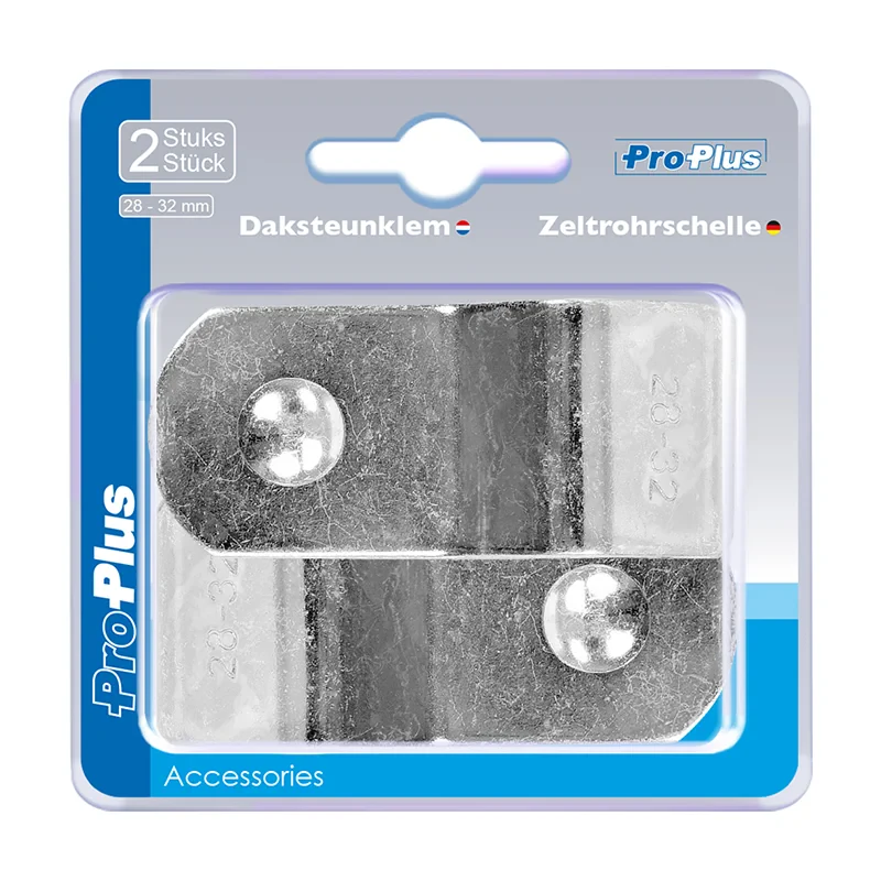 Tentpole clamp 28-32mm 2 pieces in blister
