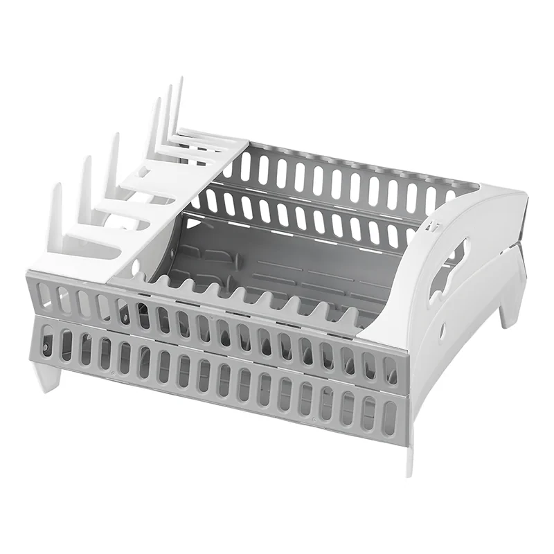 Dish drainer collapsible plastic