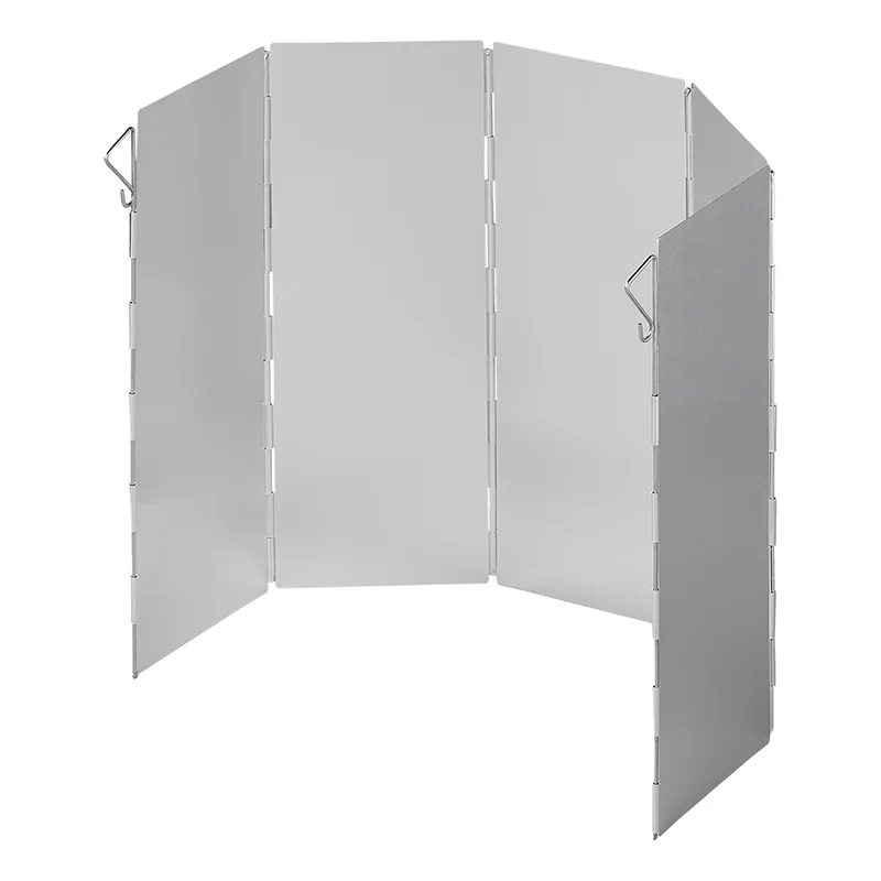 Cooking windscreen 5-piece aluminium foldable 49 x 26 cm