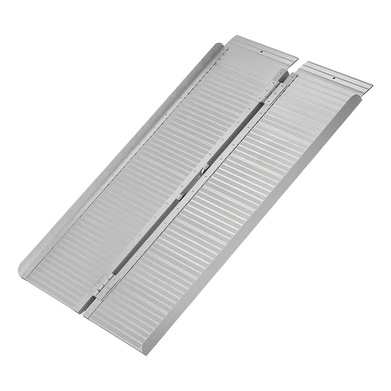 Rampa pieghevole in alluminio per sedia a rotelle 122x73cm 270 kg