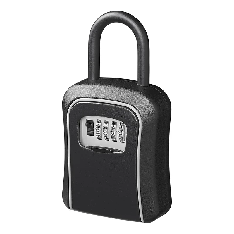 Key safe with number combination with metal U-bracket