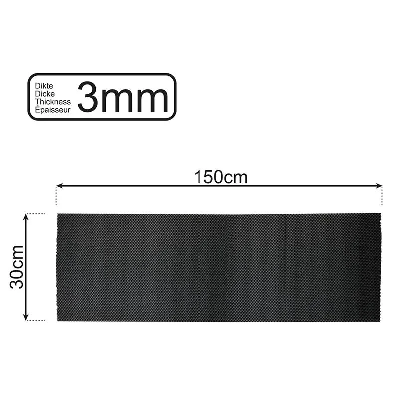 Anti-slipmat zwart 150x30cm 3mm