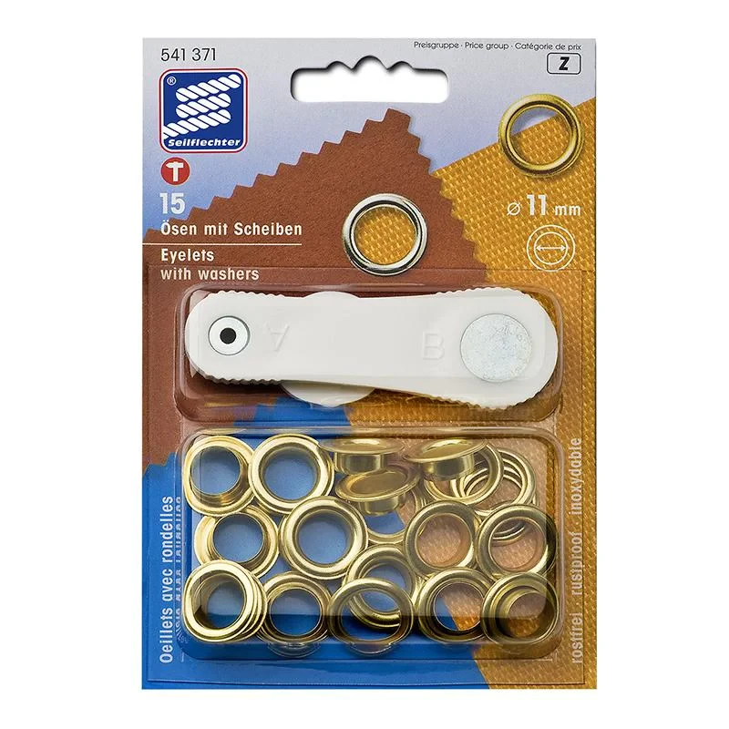Maljer med skiver, 11mm, 15 stk i bisterpakning