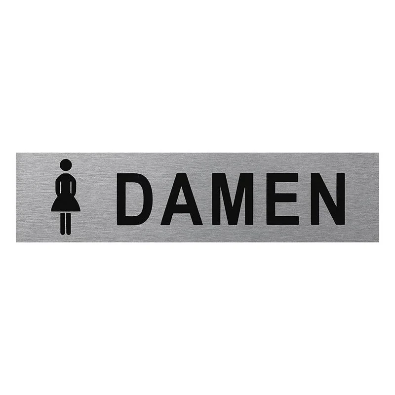 Aluminium Türschild " Frau / Damen " 160x40mm