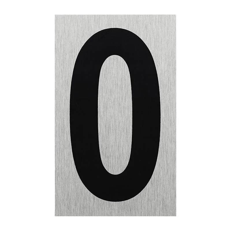 Aluminium dörrskylt " 0 " 100x60mm