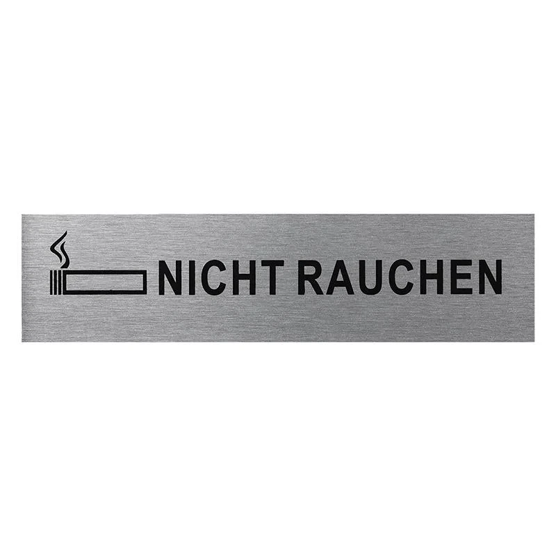 Segno porta alluminio " Nicht Rauchen " 160x40mm