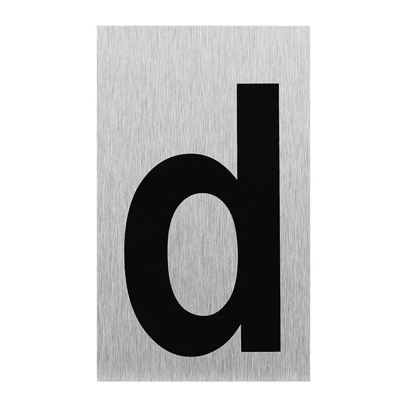 Segno porta alluminio " d " 100x60mm