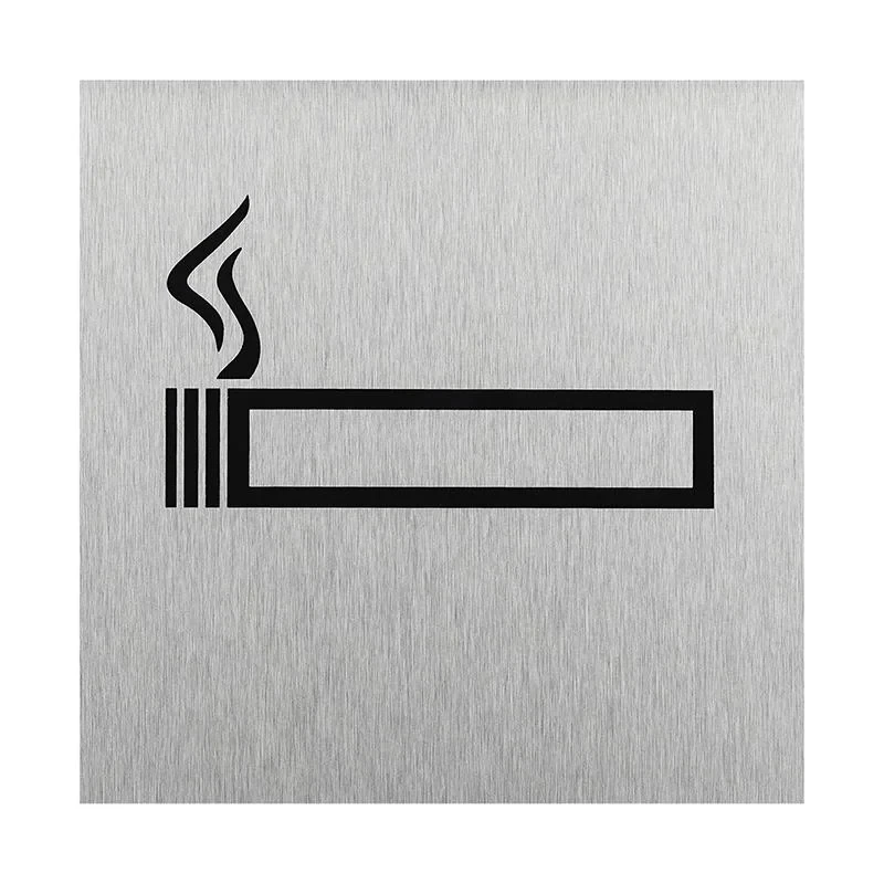 Aluminium Türschild " Bild Rauchen erlaubt " 120x120mm