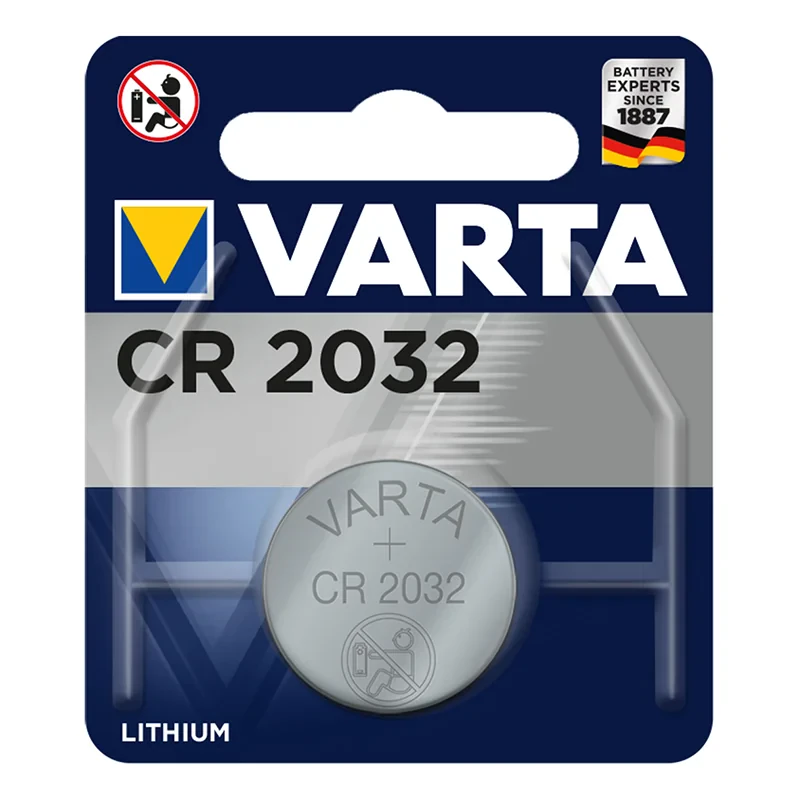 Varta Lithium CR2032 knappebatteri 3V i bisterpakning