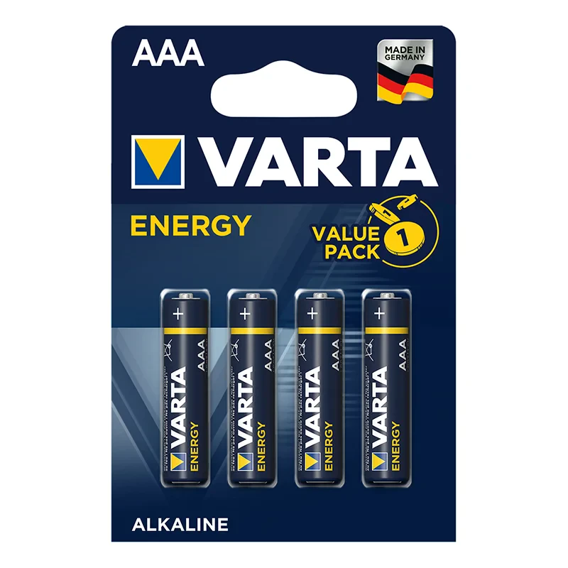 Varta Energy Alkaline-batterier AAA 4 stykk i bisterpakning