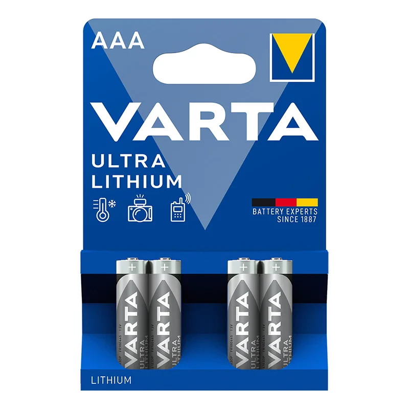 Varta Ultra Lithium batterijen AAA 4 stuks in blister