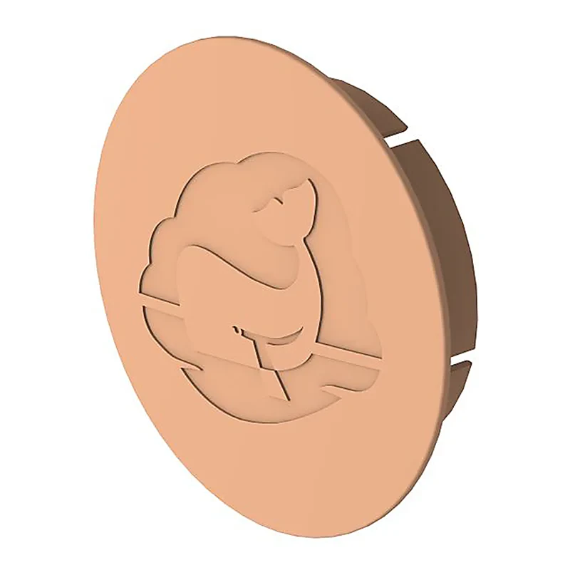 Whale air duct end cap 65 mm beige