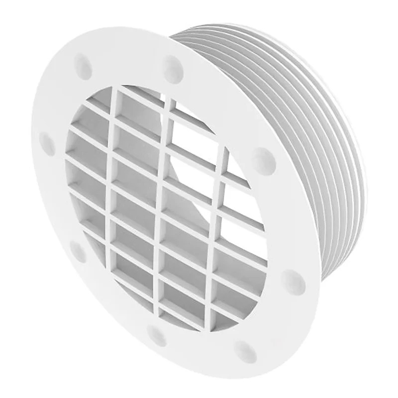 Whale air duct fixed ventilation grille 65 mm white