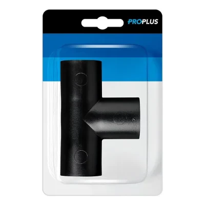 151015V03S - Waste water pipe T-piece PE black in blister