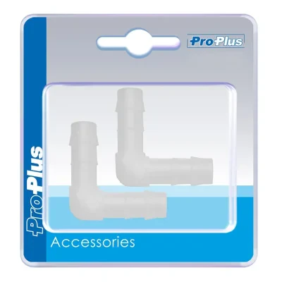 151204S - Water hose connector 90 degree 8mm 2 pieces in blister