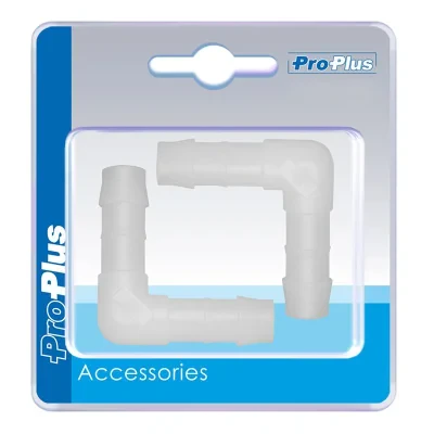 151204V01S - Water hose connector 90 degree 10mm 2 pieces in blister