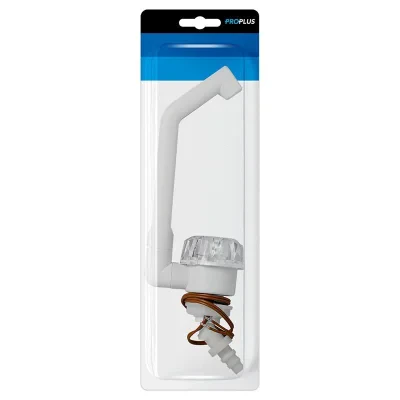 151212V04S - Cold water tap De Luxe 12V Ø20 mm white big knob in blister