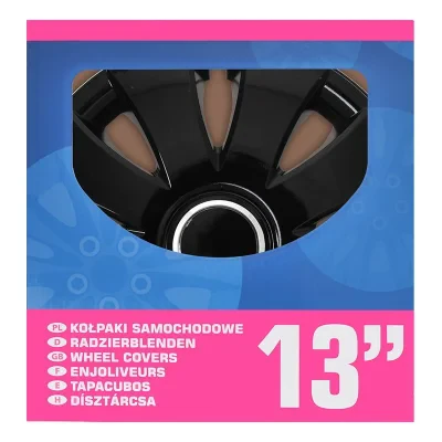 310846S - Radblenden-Set Aura Ring schwarz 13 Zoll 4 Stück im Displaykarton