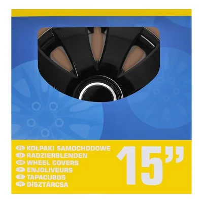 310850S - Hjulsidor set Aura Ring svart 15 tum 4 stycken i försäljningslåda