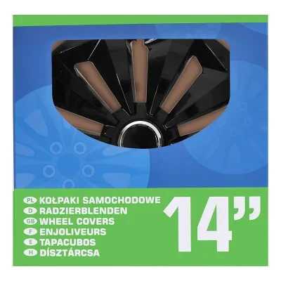 310856S - Radblenden-Set Fox Ring schwarz 14 Zoll 4 Stück im Displaykarton