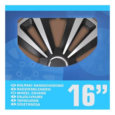 310868S - Wieldoppenset Terra Ring zilver/zwart 16 inch 4 stuks in displaydoos