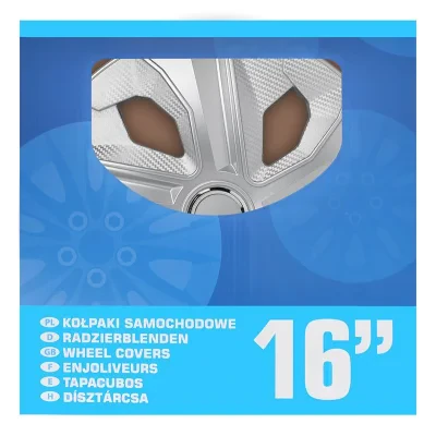 310880V02S - Wieldoppenset Moon Ring carbon zilver 16 inch 4 stuks in displaydoos