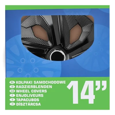 310882S - Wieldoppenset Moon Ring carbon zwart 14 inch 4 stuks in displaydoos