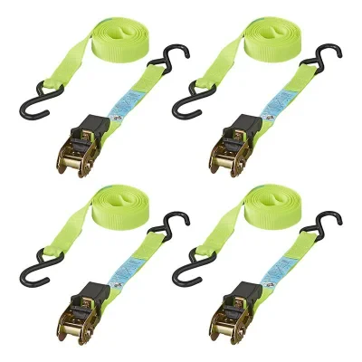 320205 - Tie down strap with ratchet + 2 hooks 5 meter - set of 4 pieces