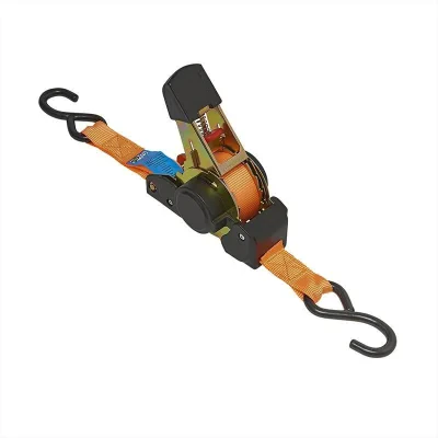 320283 - Spanband met ratel + 2 haken 350cm 320kg automatisch oprollend
