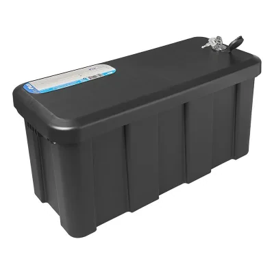 340060 - Plastikowa skrzynka do przechowywania do mocowania na dyszlu 25 l 565 x 245 x 290 mm z zestawem do montażu
