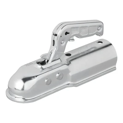 341026V01 - Tête d'attelage acier vertical 2 trous ronde 60mm 1300kg freiné
