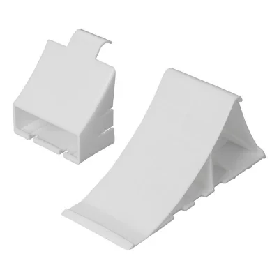 341343WH - Wheel chock plastic white incl. holder