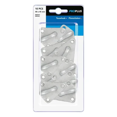 342151S - Rope hook metal 41 x 51 mm 10 pieces in blister