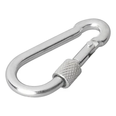 342362 - Karabijnhaak metaal 6x60mm met schroefsluiting