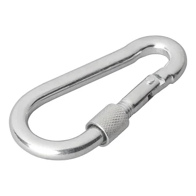 342364 - Karabijnhaak metaal 8x80mm met schroefsluiting